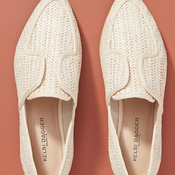 Kelsi Dagger Women's Textured Cream Loafers - Picture 2 of 7